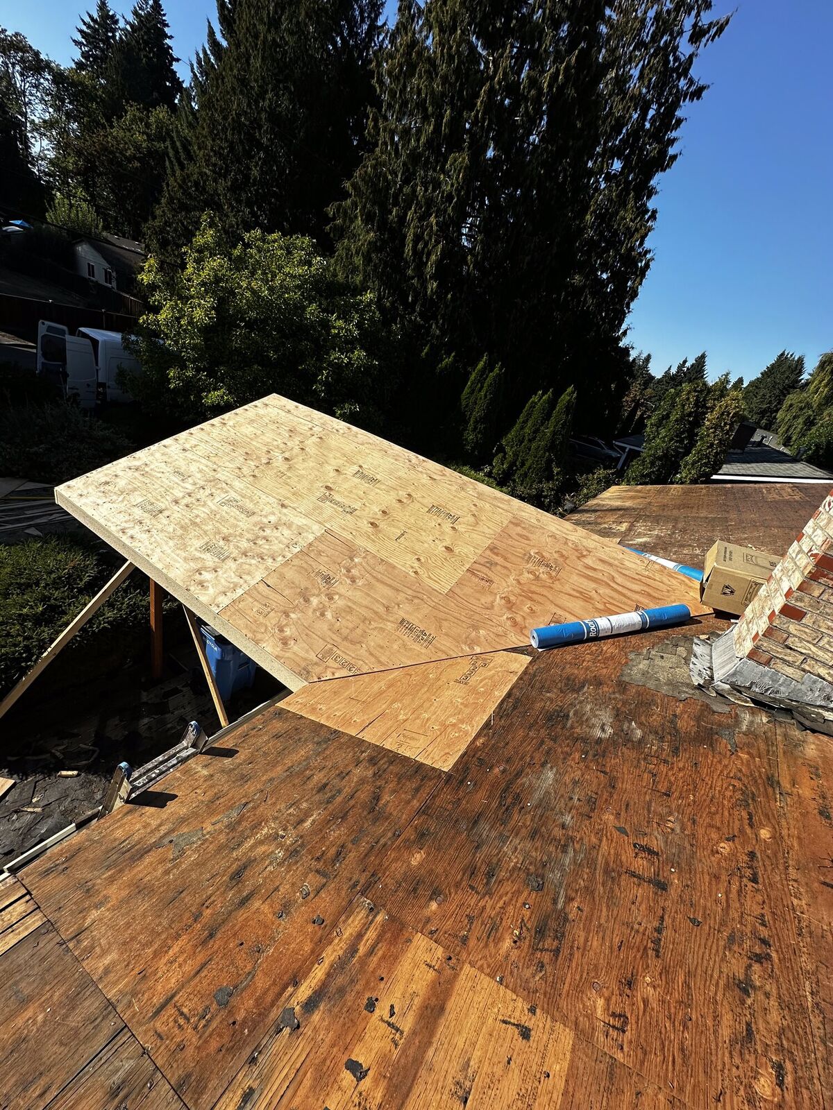 Porch roof framing · Vancouver, WA