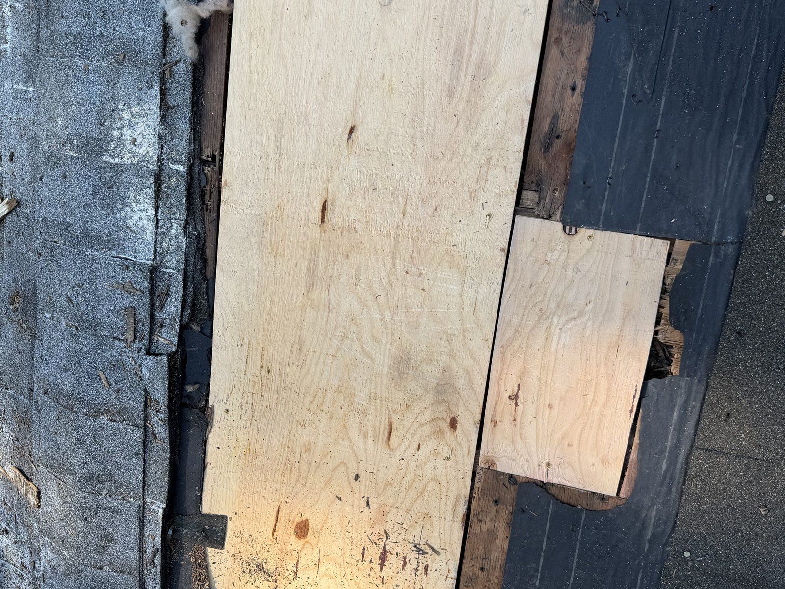New roof decking · Ridgefield, WA