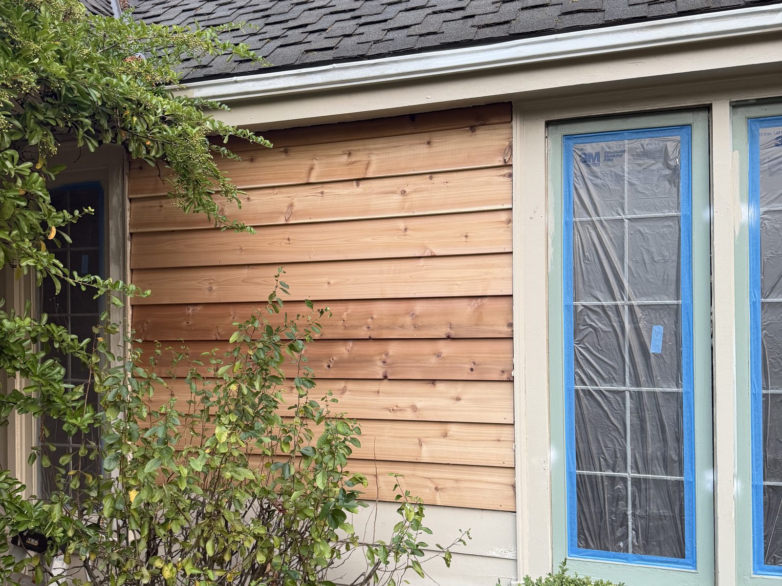 New cedar siding — after · Vancouver, WA